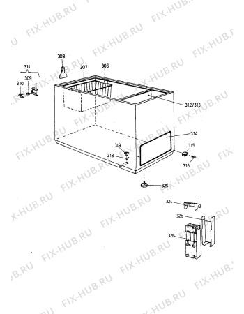 Взрыв-схема холодильника Electrolux EC3820S - Схема узла Housing 001